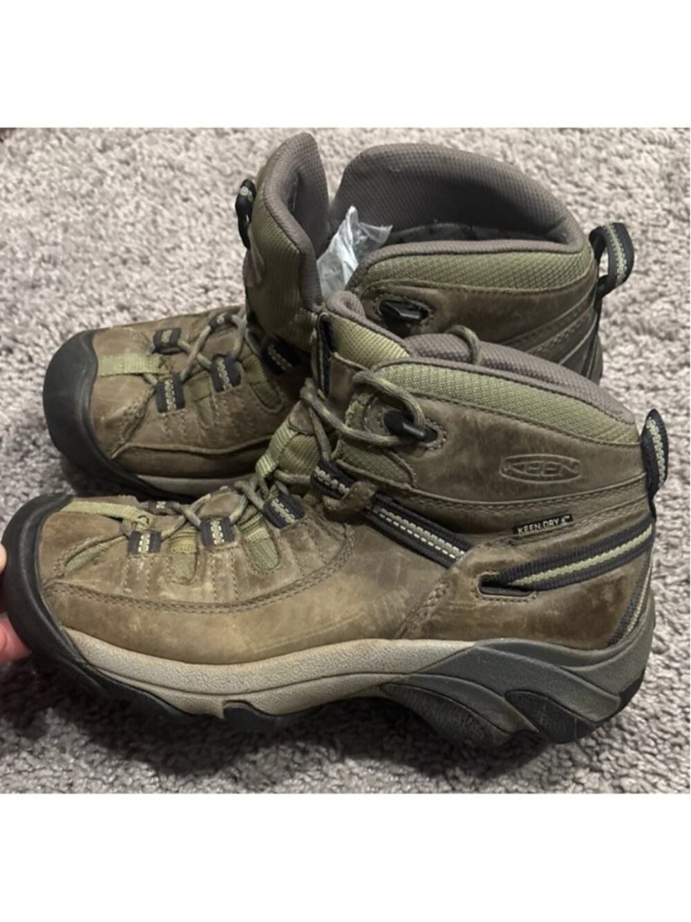 KEEN Targhee II Low Waterproof Brown Leather Hiking Shoes 5217-MINIG Women's 8